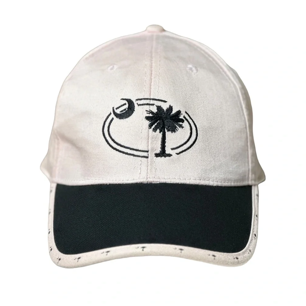 Triangle Sport Palm Tree Sunset Adjustable Baseball Cap Pink Black Women’s OS